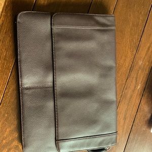 Kaehler leather laptop-legal pad briefcase- carrier, never used, but no tags.